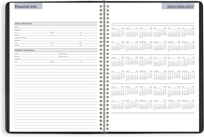 AT-A-GLANCE 2026 Appointment Book Planner, Weekly, 8" x 11", Large, Quarter-Hourly, DayMinder, Black (G5200026)