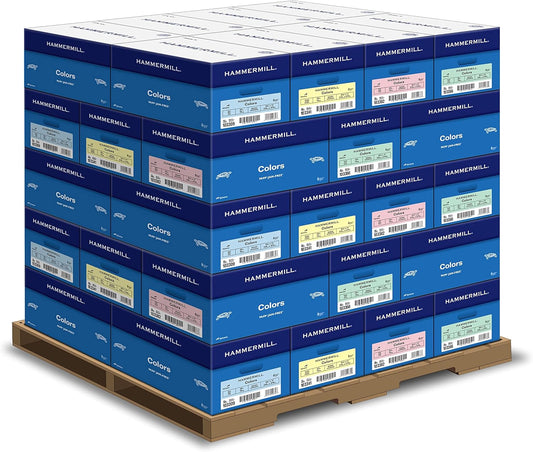 Hammermill Colored Paper, 20lb Pink Printer Paper, 8-1/2 x 11- 1 Ream (500 Sheets) - Made in the USA, Pastel Paper, 103382R