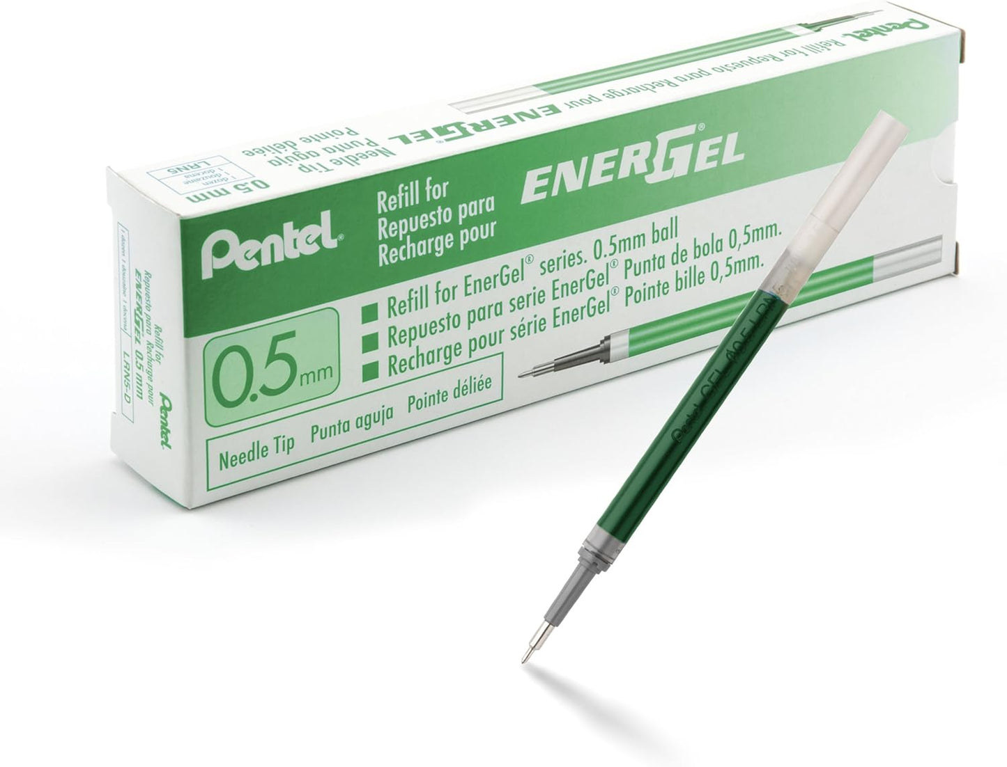 Pentel Refill Ink for EnerGel Liquid Gel Pen, (0.5mm), Fine Line, Blue Ink, Box of 12 (LRN5-C)