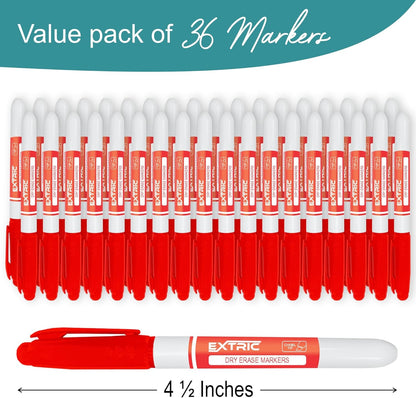 EXTRIC Green Dry Erase Markers, 36 Count Whiteboard Markers Chisel Tip, Bulk Classroom White Board Marker Dry Erase, Low Odor Chisel Tip Erasable Markers