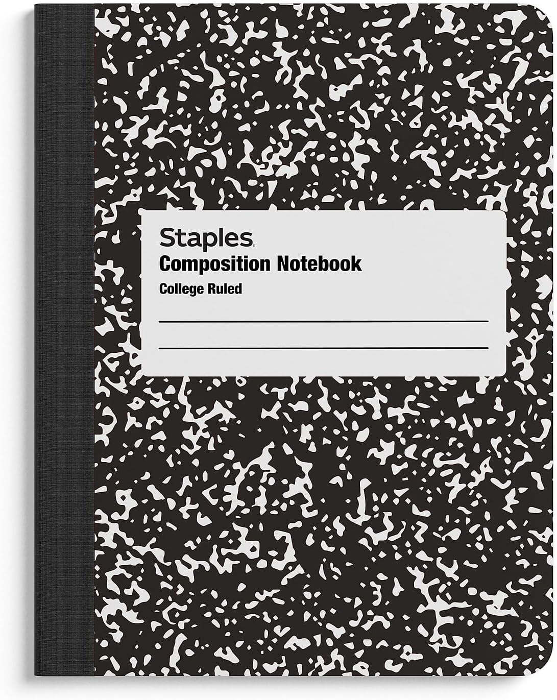 STAPLES Mini Composition Notebook, 3.25” x 4.5”, College Ruled, 80 Sheets, Assorted Colors, 6/Carton