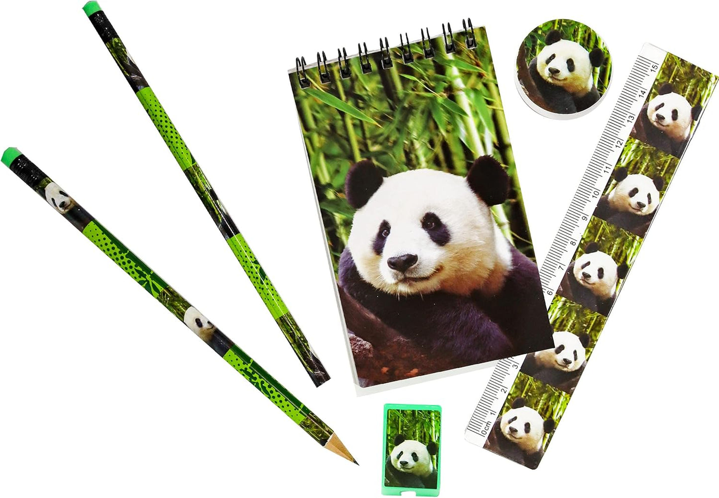 Deluxebase Wild Stationery Set - Dolphin from Animal Stationery Sets with 2 Pencils, Eraser, Pencil Sharpener, Ruler & Cute Notebook. Ideal Office Supplies, Desk Accessories & College Essentials.