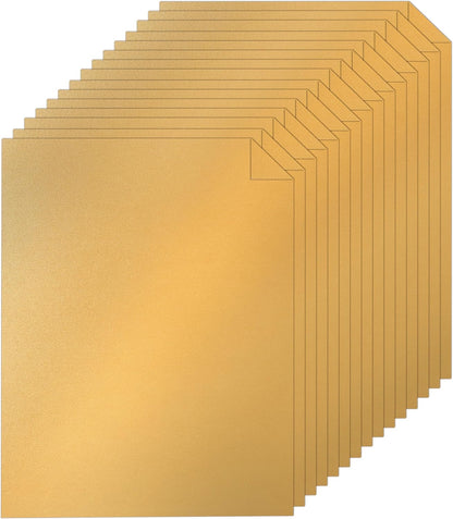 Silunkia 40 Sheets Gold Shimmer Cardstock 8.5 x 11 Certificate Paper, 75lb Craft Paper Card Stock for Cards Making, Birthday Decorations, Wedding Invitations, Greeting Cards