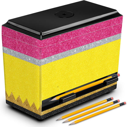 Briwooody Composition Pencil Dispenser for Classroom Back to School Teacher Must Have Black White Composition Notebook Classroom Decor Pencil Dispenser with Lid Teacher Gift for Pre K to Middle School