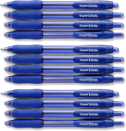 Paper Mate Profile Retractable Ballpoint Pens Bold, 1.4mm, Assorted Colors, 12 Count - Back to School, Home, Office, Teacher Supplies