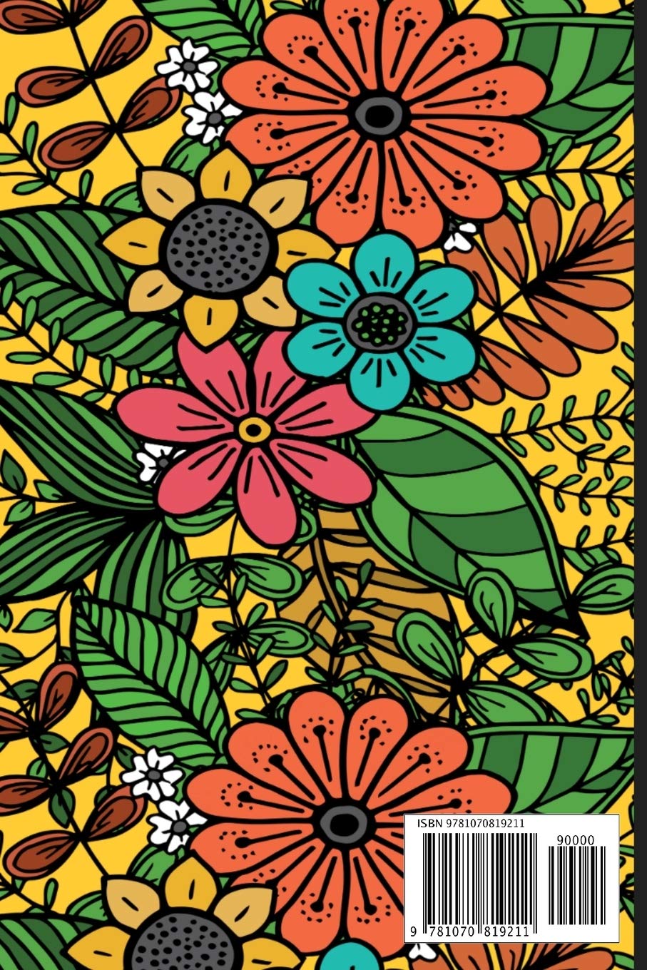 Composition Notebook: Cool Retro Vintage Style Floral Pattern