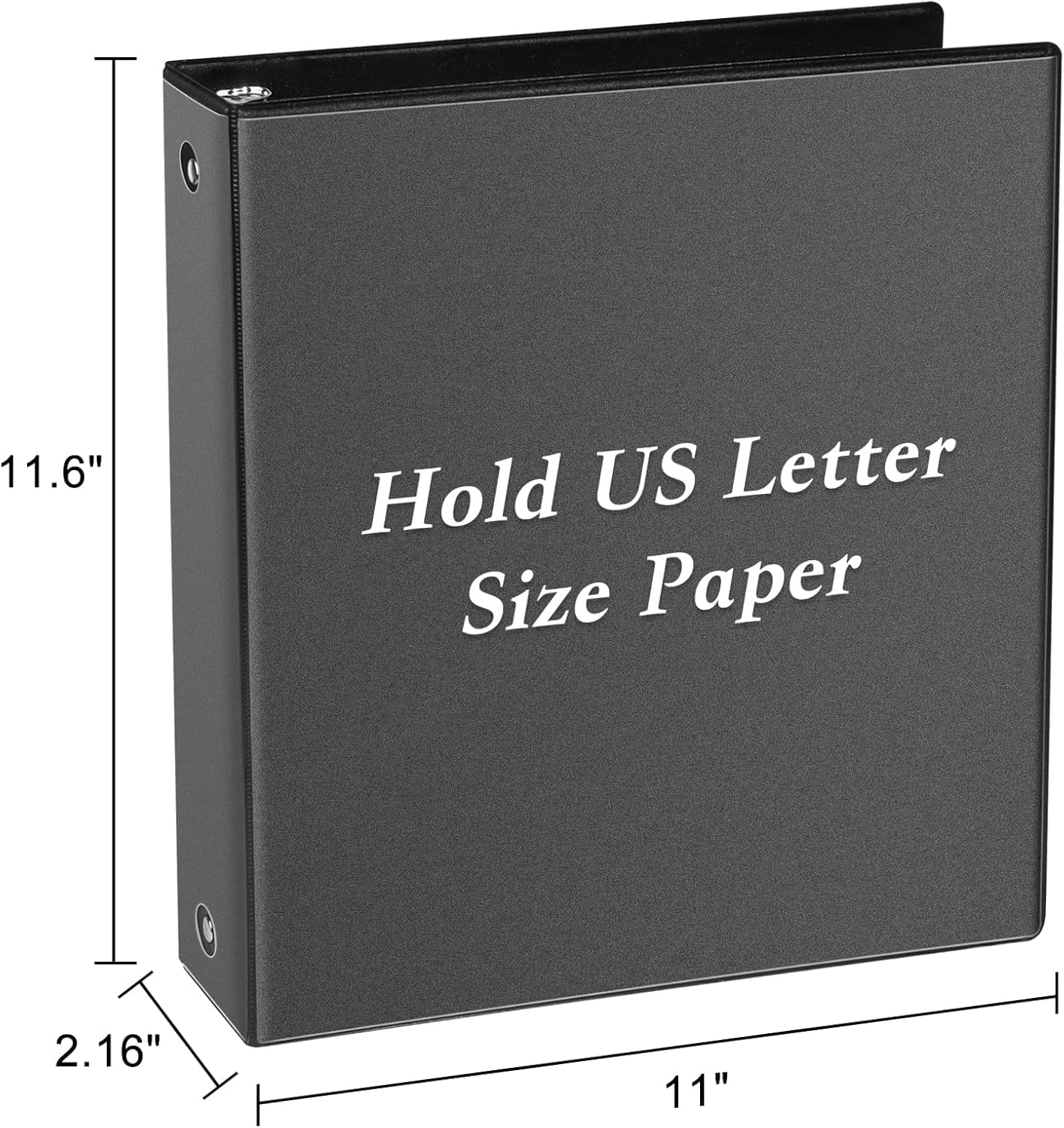 CIXILDTS 0.5-inch Round Ring Binder, Durable 1/2" 3 Ring Binder Fit Letter Size Paper, Presentation View Binders, White,12-Pack