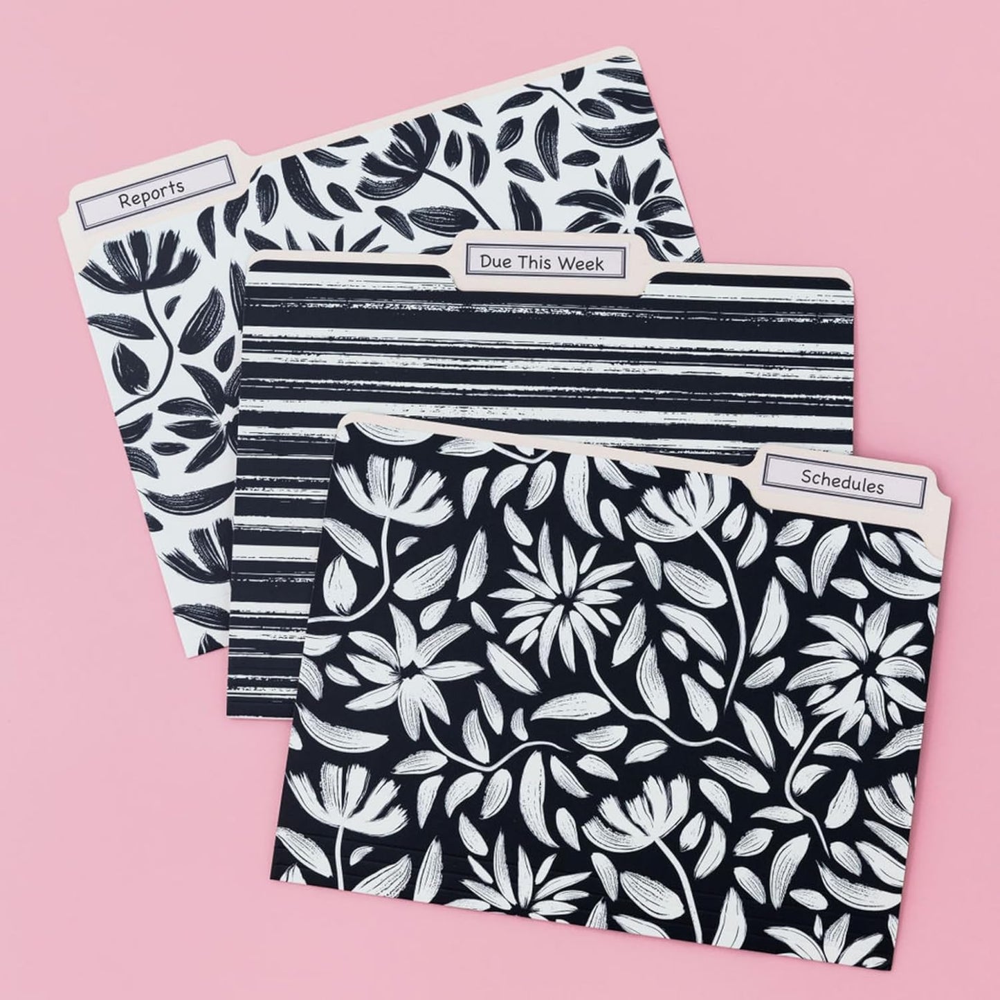 Steel Mill & Co Cute File Folders, Set of 9, Document Organizer for Filing Cabinet, Decorative Letter Size Files, Wanderlust