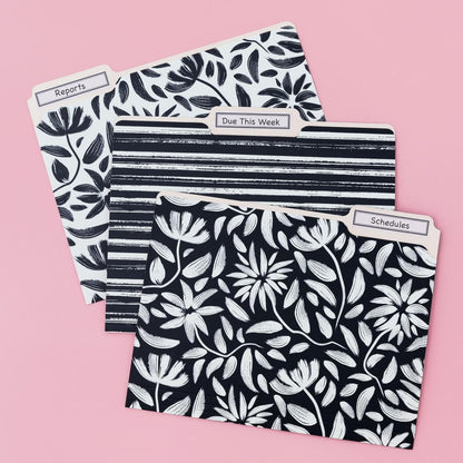 Steel Mill & Co Cute File Folders, Set of 9, Document Organizer for Filing Cabinet, Decorative Letter Size Files, Wanderlust