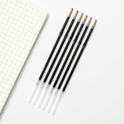 Linbsunne 50 Pieces Ballpoint Refills Medium Point 1mm Black Ink Replaceable Ball Point Pen Refills for Men Women (50pcs-Black Ink, Length can be Cut)