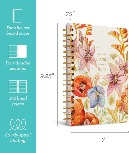 Compendium Spiral Notebook – Expect the Best Things to Happen Today – A Designer Spiral Notebook with 192 Lined Pages, College Ruled, 7.0" W x 9.25" H