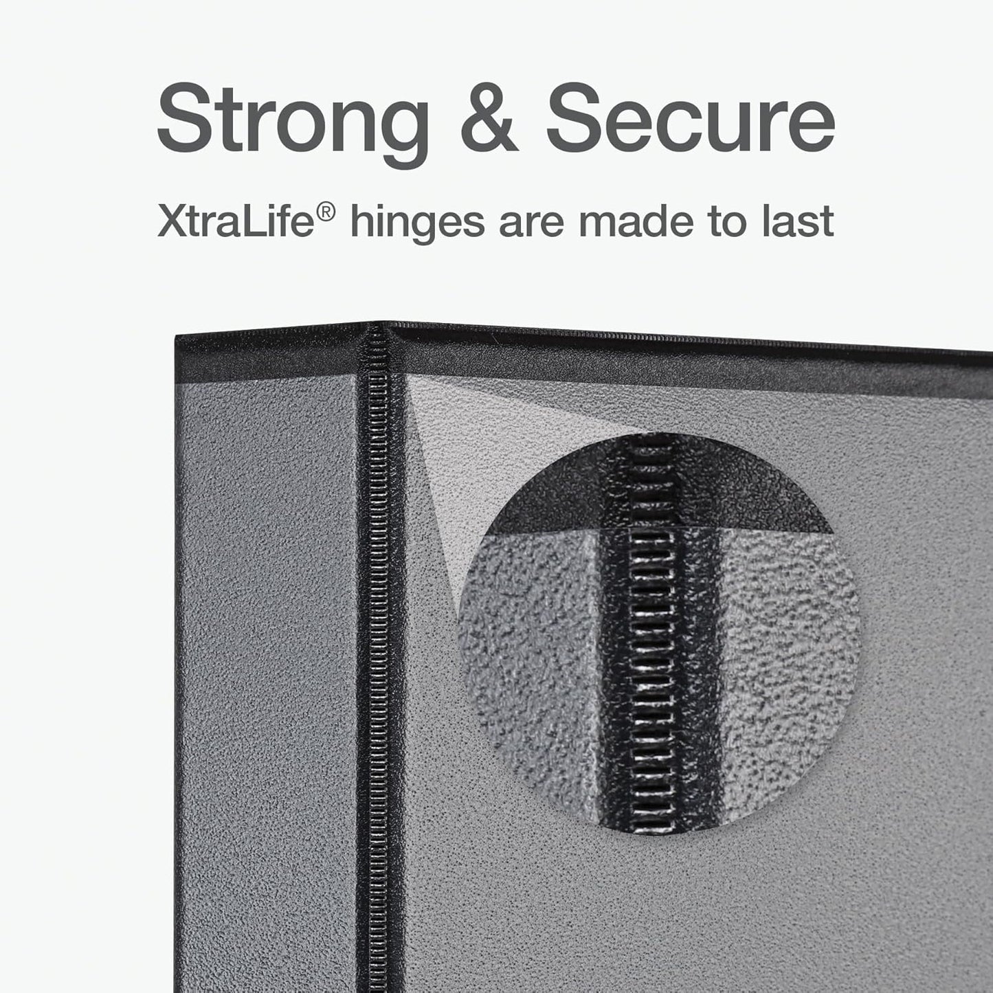 Oxford Ring Binders, 1.5" Round Ring Binders, View Binder, Covers on 3 Sides, XtraLife Hinge, Non-Stick, PVC-Free, White, 350 Sheet Capacity (1002547)
