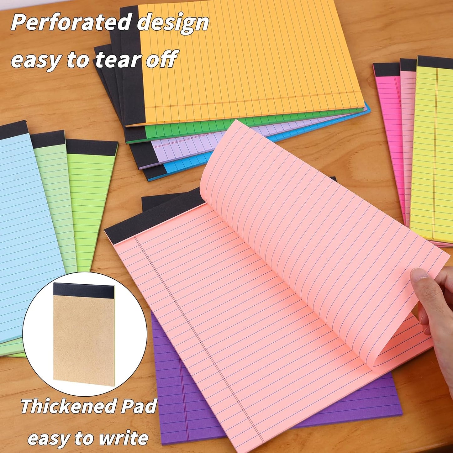 Note Pads 4x6, 36 Pack Small NotePads, Server Pads, Scratch Pads 4x6, Memo Pads White Paper, 50 Sheets per Blank Note Pads 4 x 6, Mini Writing Pads Pocket Notepads for Office School Home Supplies