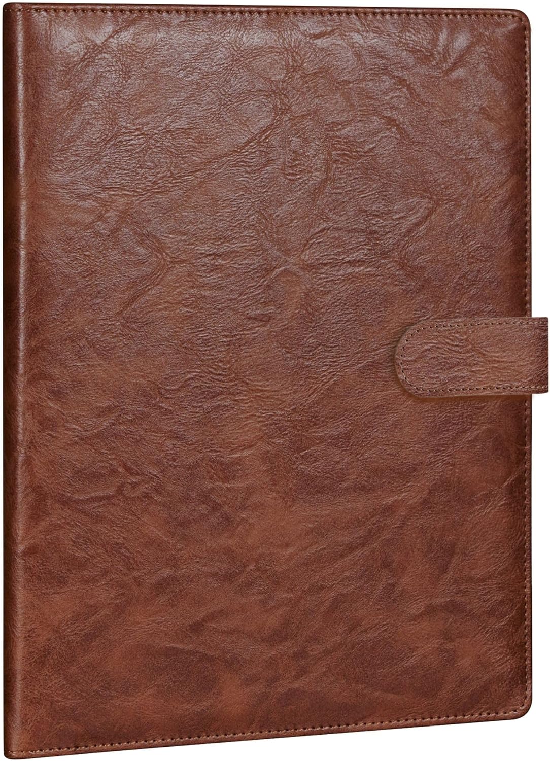Mymazn Padfolio Portfolio Folder, Faux Leather Interview Resume Folder with Document Organizer & Business Card Holder, Letter-Sized Notepad Legal Pad Holder for Men Women (Sage Green)