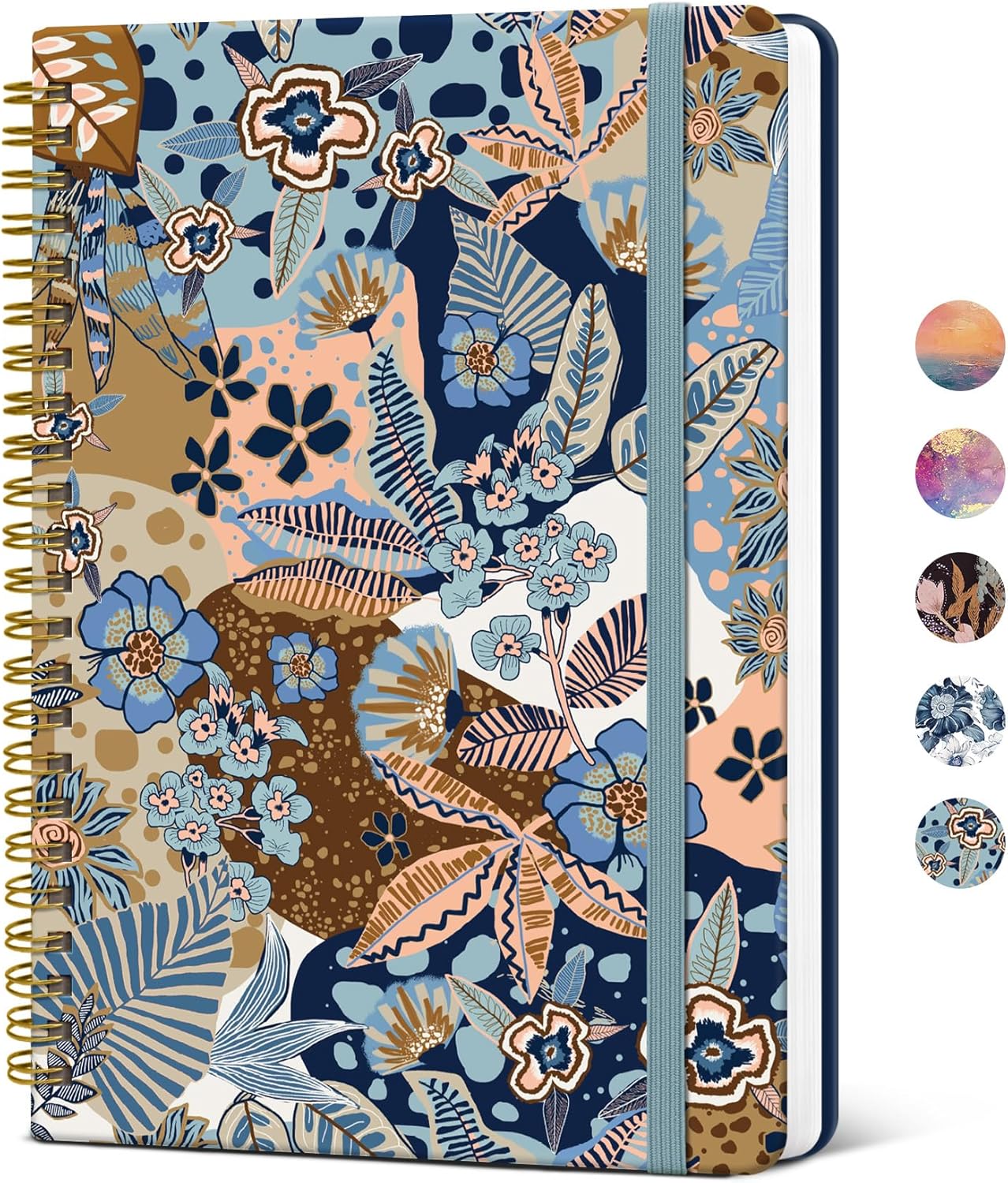 ZOTIA Lined Spiral Journal Notebook for Women, A5 College Ruled Journals for Writing, Hardcover Notebooks for Work, Note taking and Office School Supplies,140 Pages - Yellow