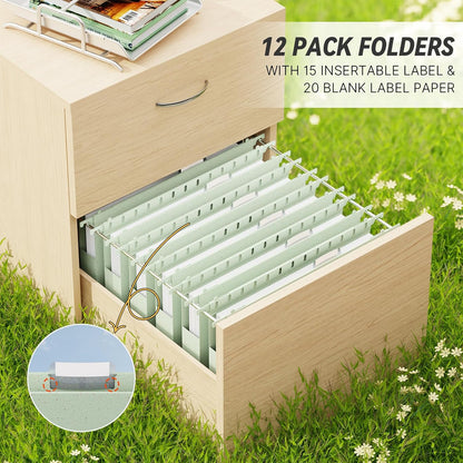 XINGIA Legal Size Hanging File Folders Extra Capacity,1'' Expansion Hanging Folders for Filing Cabinet,12 Pack Wheat Straw File Folders Hanging with Tabs,Pastel Hanging File Organizer for Office