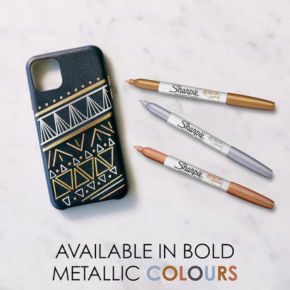 Sharpie Metallic Permanent Markers | Fine Point for Bold Details | Gold | 1 Marker Pen