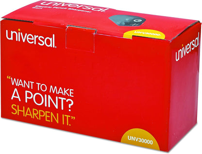Universal Contemporary Design Electric Pencil Sharpener, Black (30000)