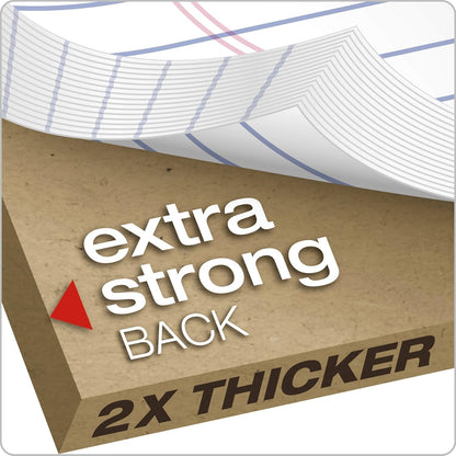 TOPS Legal Pads, 6 Pack, Premium Docket Gold Note Pads, 50 Narrow Ruled 8.5 x 11 Sheets, Thick White Paper with Extra Hard Back, Proudly Made in the USA