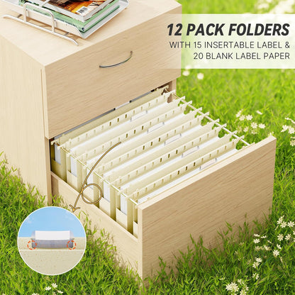 XINGIA Legal Size Hanging File Folders Extra Capacity,1'' Expansion Hanging Folders for Filing Cabinet,12 Pack Wheat Straw File Folders Hanging with Tabs,Pastel Hanging File Organizer for Office