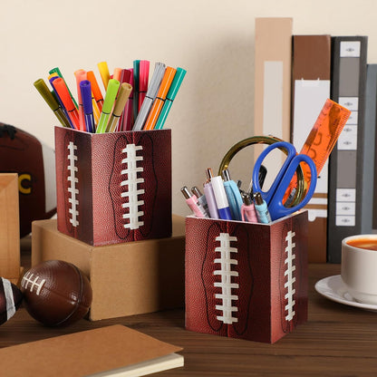 Sherr 2 Pcs Wood Pencil Holder for Teacher Pen Holders Teacher Appreciation Gifts Back to School Organizer Pencils Cup Wooden Dispenser Storage Organizer for Classroom Office Desk