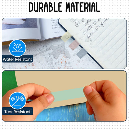 Essex Wares - 300 Pieces - Transparent Sticky Notes Tabs with Case - 5 Light Pastel Colors - 3 Cases - 1.8" x 0.4" - 60 Pieces - Pop Up Index Tabs - Book Flags for Annotating - Book Sticky Tabs