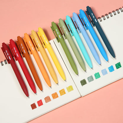 Mr. Pen- Retractable Gel Pens, 12 Pack, Colorful Ink, Fine Point 0.7mm, Fast Dry, Smooth Writing, Cute Pens for Drawing, Writing Planner and School Supplies