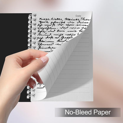 Nichela 4 Pack Spiral Notebook for Work - 4" x 6" Softcover Notebooks College Ruled for Note Taking, School Supplies,200 Sheets 400 Pages Journals Black