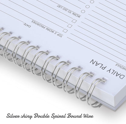 Weekly Planner Notepad,Spiral To Do List Undated Planning Pad, Weekly Organizer for Students, Weekly Agenda for Work & Daily Life, 52 Sheets, 6.5 x 9.8 in (Green)