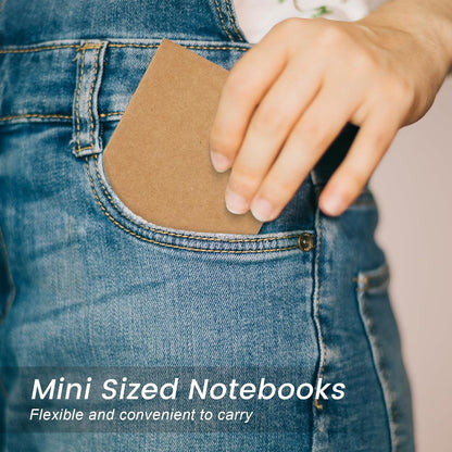 Oucaru 48PCS Pocket Notebook, 3.5" x 5.5", 8 Color, 52 Pages Blank Notebook Mini Notebook Journal, Small Notebook Memo Notepad for Students, Traveler, School Supplies