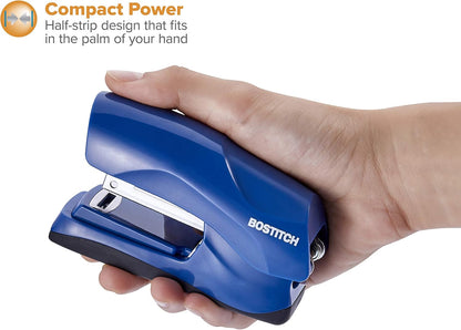 Bostitch Office Heavy Duty Stapler, 40 Sheet Capacity, No Jam, Half Strip, Fits into the Palm of Your Hand, For Classroom, Office or Desk, Black
