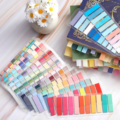 ReliThick 8000 Pcs Writable Sticky Tabs, 40 Colors Book Notes for Annotating Books, Self-Adhesive Index Tabs for Bible, Planner, Notebook, School & Office Supplies
