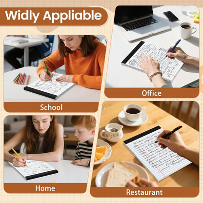 5x8 Legal Pads Writing Pad Note Pads, 8 Pack College Ruled Lined Paper Pad, White Perforated Notebook, Premium Notepads for School Office Home, 30 Sheets/Pack