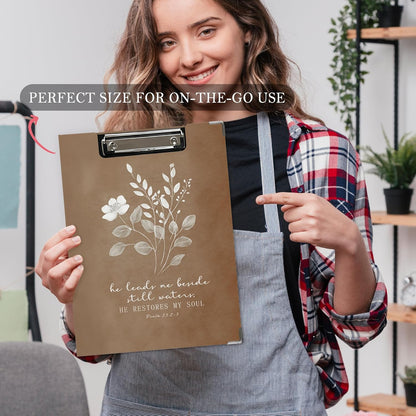 Trendy Black Leopard Print Clipboard Folio with Storage for Office Classroom, Preppy Dark Cheetah Print Padfolio with Metal Clip for Nurses Teachers Students Women Men, 12.4x9.25 in