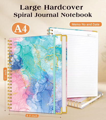 Lined Spiral Notebook Journal for Women, 200 Pages Cute Notebooks 8.5” x 11”, A4 Large Hardcover Spiral Journals with 100 GSM Thick Paper, College Ruled Notebook for Writing Work School, Autumn Tree