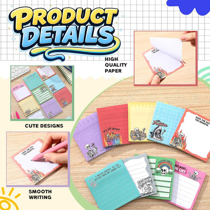 9 Pads Wildflower Sticky Notes 3x3 Inch Cute Self Stick Notepads Notes Adhesive Memo Pad Office Decor Gifts for Students School Teacher Meeting Office Supplies