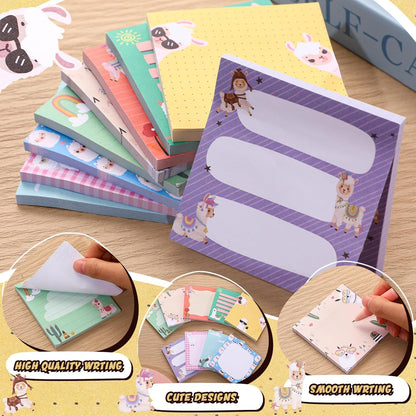 9 Pads Wildflower Sticky Notes 3x3 Inch Cute Self Stick Notepads Notes Adhesive Memo Pad Office Decor Gifts for Students School Teacher Meeting Office Supplies