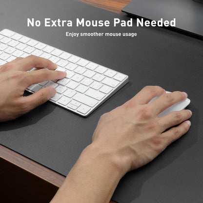 Aothia Leather Desk Pad Protector, Mouse Pad, Office Desk Mat, Non-Slip PU Leather Desk Blotter, Laptop Desk Pad, Waterproof Desk Writing Pad for Office and Home (Black,36" x 17") - Colors B