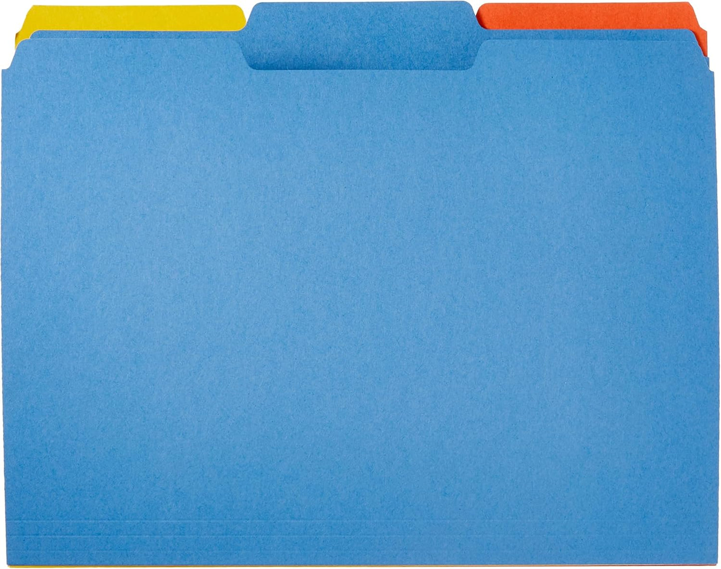 Amazon Basics Sturdy File Folders with Reinforced Tabs for Filing and Organization, 1/3-Cut Tab, Assorted Positions, Letter Size, 8.5x11 inches, Manila, 100-Pack