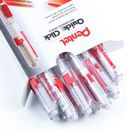 Pentel Quick Click Mechanical Pencil, (0.7mm), Medium, Black Barrel, Box of 12 Pencils (PD217A)
