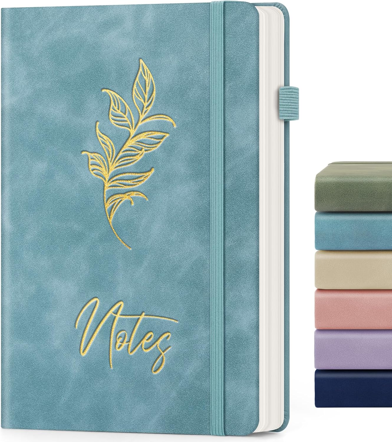 Lined Journal Notebook for Women Men, A5 Hardcover Leather Journals for Writing, 200 Pages Thick Paper, Daily Journal Notebook for Work, School, Note Taking, Business, Travel, College Ruled