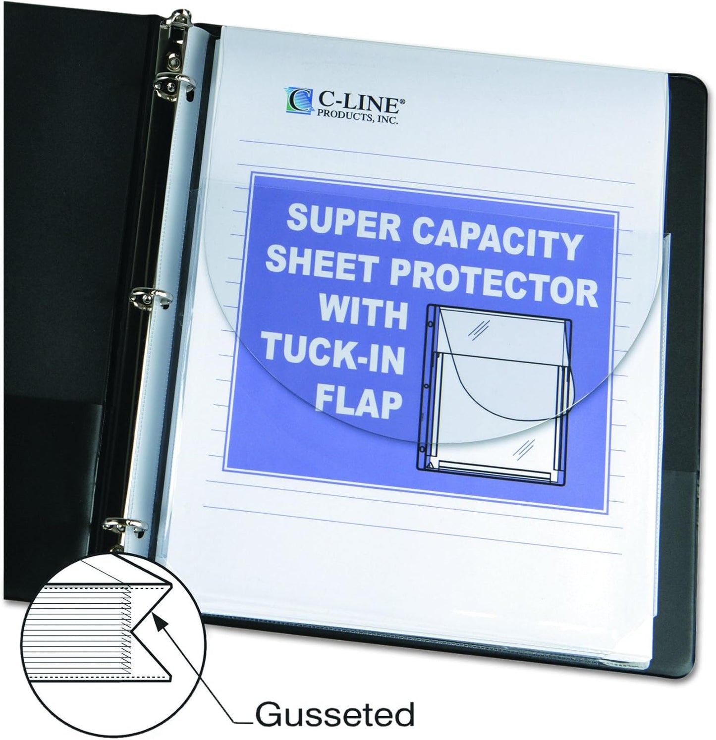 C-Line High Capacity Polypropylene Sheet Protectors, Clear, 50", 11 x 8.5, 25/BX