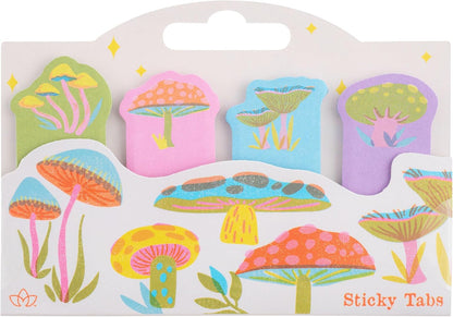 Karma, 100 Sticky Paper Tabs, Cute Page Markers, Sticky Index Tabs, Colorful Annotation Sticky Tabs, Mushrooms