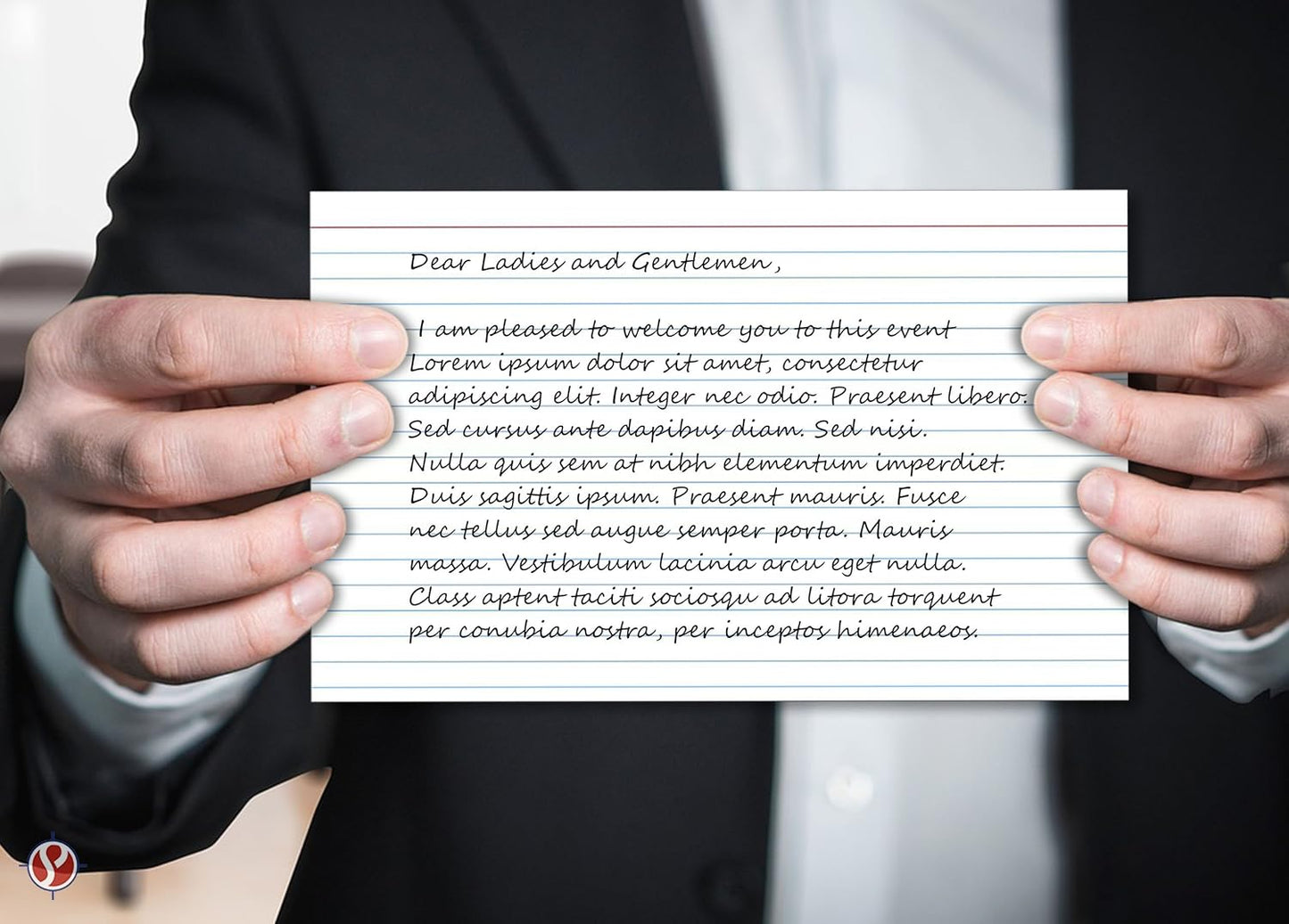 Ruled Index Cards, On 100lb Heavyweight Thick White Cover Stock. "100 per pack" (5 x 8)