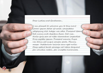Ruled Index Cards, On 100lb Heavyweight Thick White Cover Stock. "100 per pack" (5 x 8)