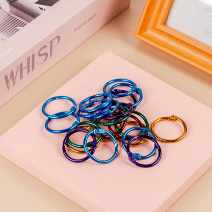 Mr. Pen- Loose Leaf Binder Book Rings, 5 Assorted Sizes (0.6", 1", 1.2", 1.5",2"), 36 Pack, Metal Binder Rings for Index Cards, Keychains, School, Home, Office, Silver