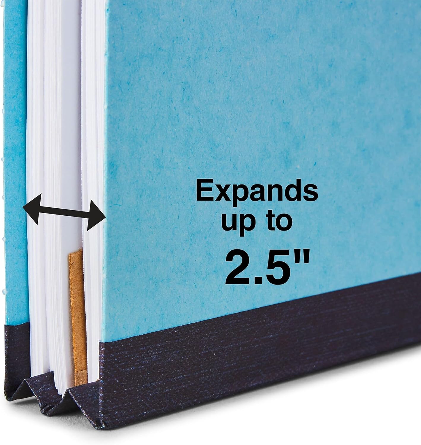 Staples Recycled Pressboard Classification Folder, Letter Size, 1 Divider, 1.75″ Expansion, Light Blue, 60% Recycled Material, 40/Carton
