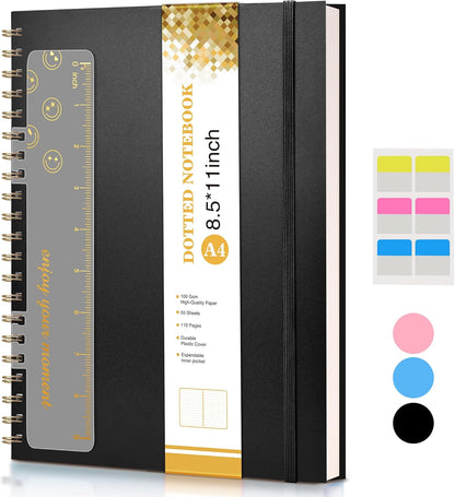 Spiral Notebook Journal 8.5” x 11”, A4 Large Pink Notebooks for Women Men, College Ruled Lined Journal, 100 GSM Paper, Plastic Hardcover Spiral Bound Journals for Work School Note Taking Business