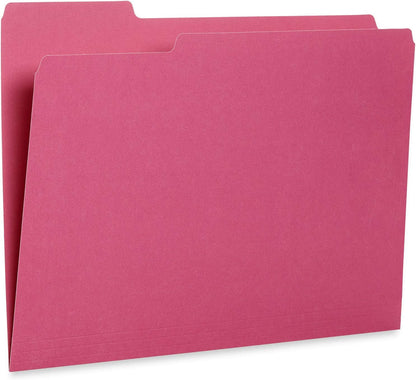 File Folder, 1/3 Cut Tab, Letter Size, Yellow, Great for Organizing and Easy File Storage, 100 Per Box