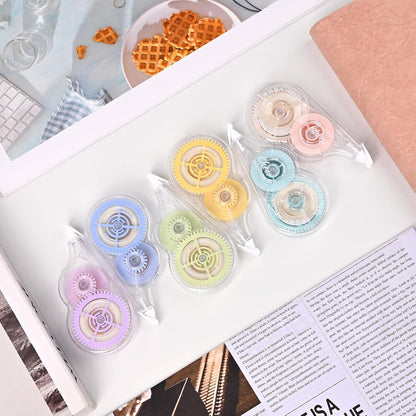 Temiary 6 Pcs Correction Tapes for Instant Corrections, Easy To Use White Smooth Pull Out Tape, Aesthetic Correction Tape for School Office (Macaron)